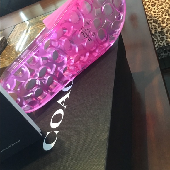 COACH ULYSSA SLIDE SANDALS BOLD PINK - Picture 6 of 6